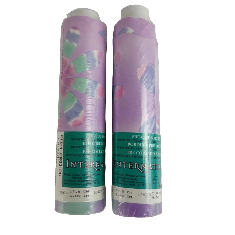 Wallpaper Borders‎ Pink Floral Scalloped Edge 2 Rolls by International